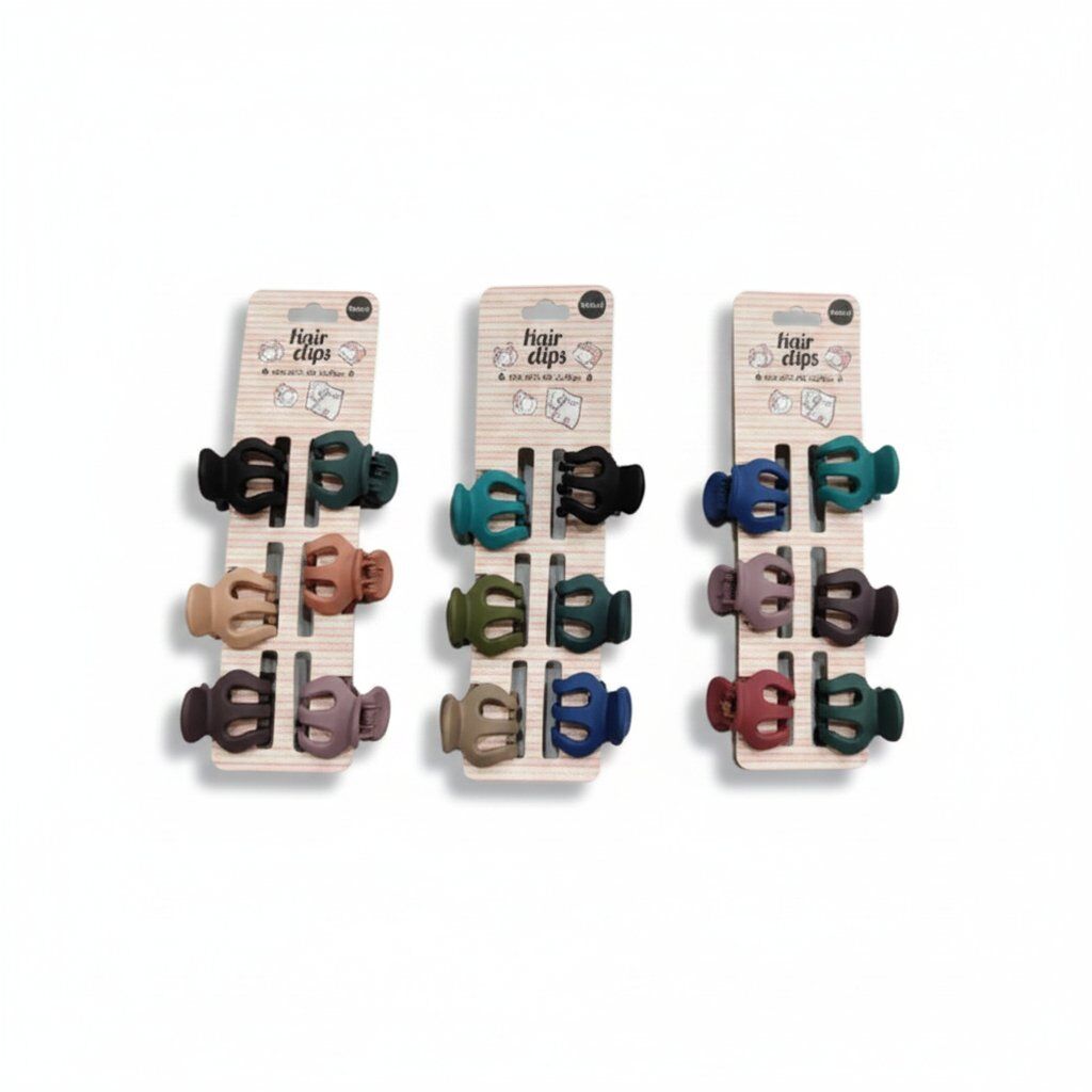 Mini Claw Hair Clips Matte Finish Set of 6