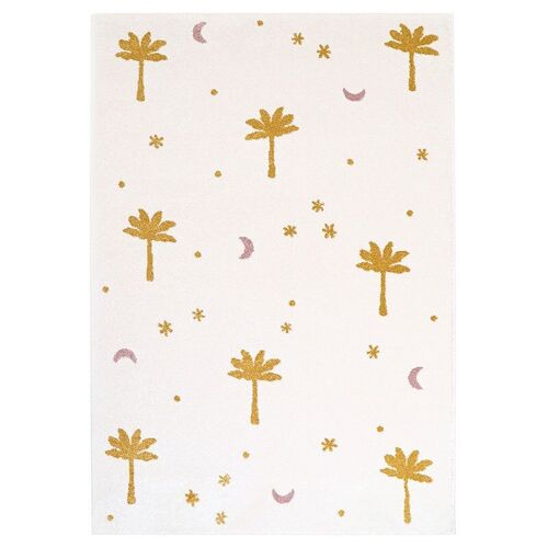 LITTLE PALM MIEL tapis enfant petits palmiers