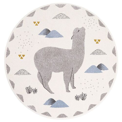 ANDINO ROND by MPA tapis enfant petit lama