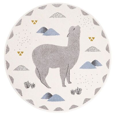 ANDINO ROND by MPA small llama children's rug