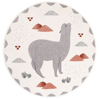 ANDINA ROND by MPA small llama children's rug