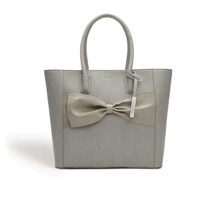 Eufala Bow Grey Vegan Tote Bag