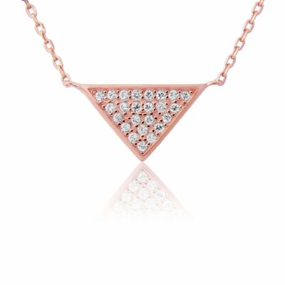 Rose Gold Sterling silver triangle necklace