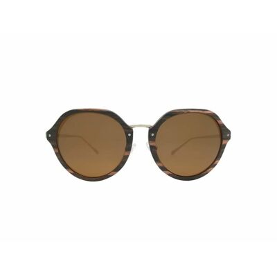 Ebony Wood Pembroke Octagonal Sunglasses