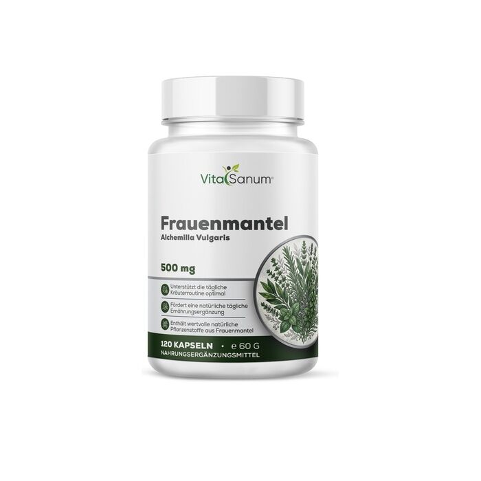 VitaSanum® Frauenmantel (Alchemilla vulgaris) – 1500 mg Tagesportion – 120 Kapseln
