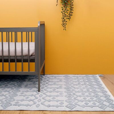 BLONDER GRIS tapis enfant naturel & écru