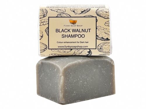 Black Walnut Solid Shampoo Bar For Dark Hair, Natural & Handmade, Approx 30g/65g