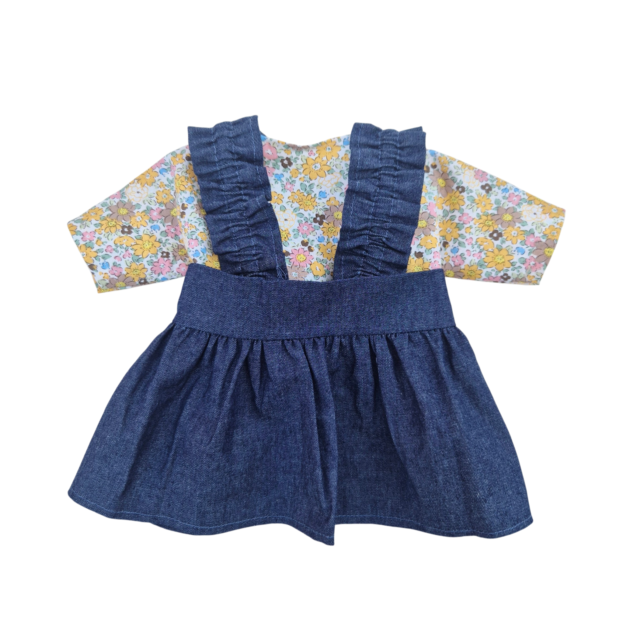 JUSTINE - robe bretelle + chemise liberty jaune