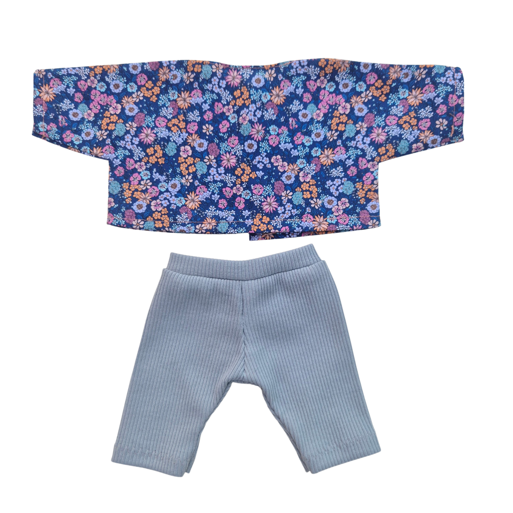 JUSTINE - Chemise liberty bleu + pantalon bleu