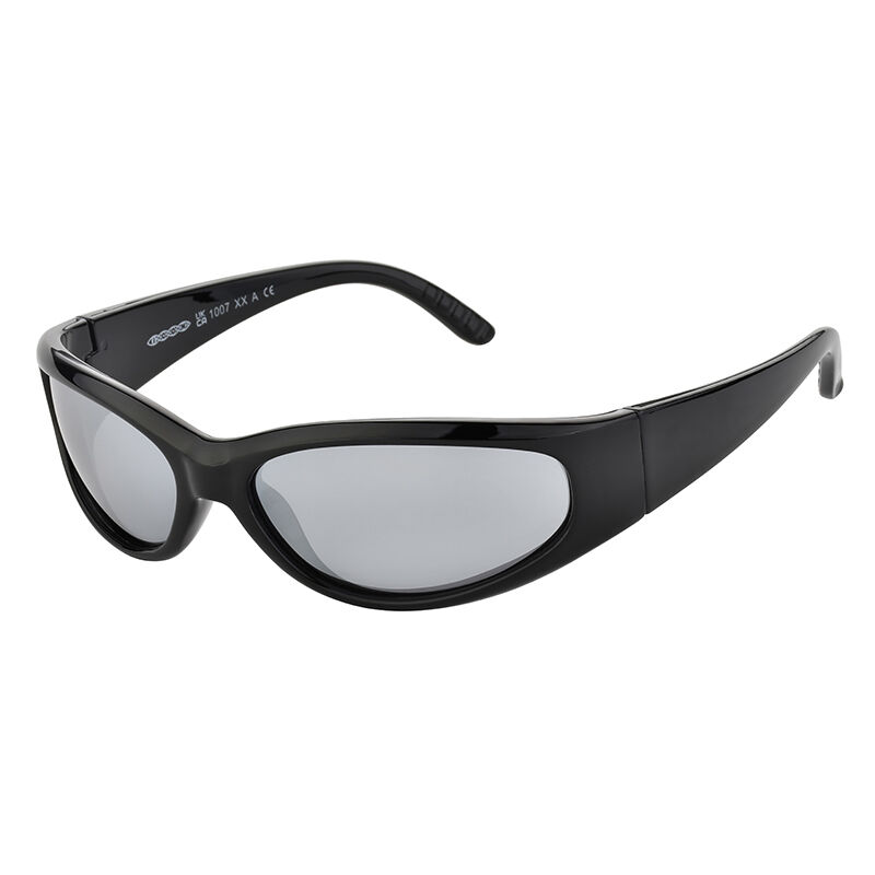 "NUOVI" Occhiali da sole polarizzati Icon Eyewear SHARK Montatura nera con lente polarizzata a specchio Flash