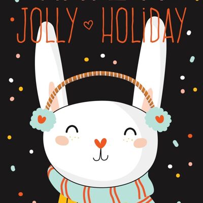 Have a jolly holiday bunny | Card A6
