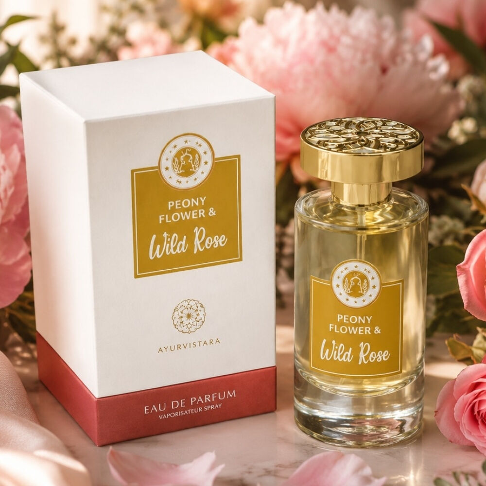 Eau de Parfum in Kristallen fles Wild Rose & Peony Flower - 80 ml - Song of India