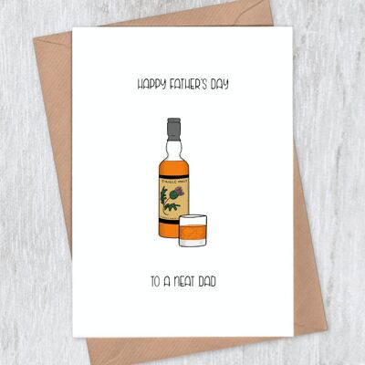 Whisky Neat Father's Day Card