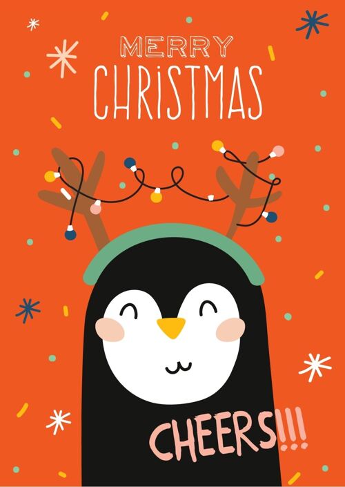 Merry Christmas Pinguin | Kaart A6