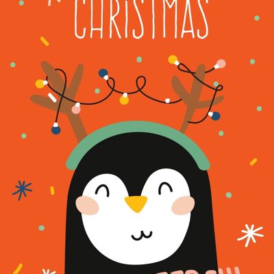 Feliz Navidad pingüino | Tarjeta A6