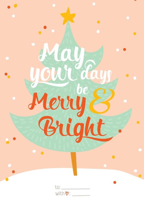 May your day be merry and bright | Kaart A6