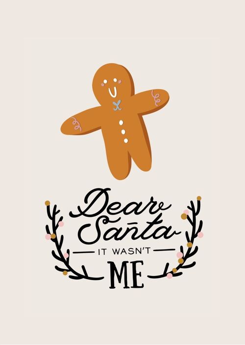 Dear santa it wasnt me | Kaart A6