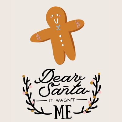 Dear santa it wasnt me | Kaart A6