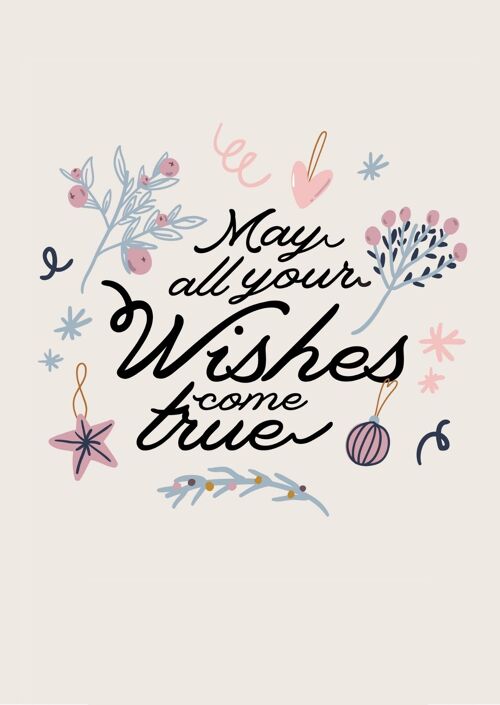 May all your wishes come true | Kaart A6