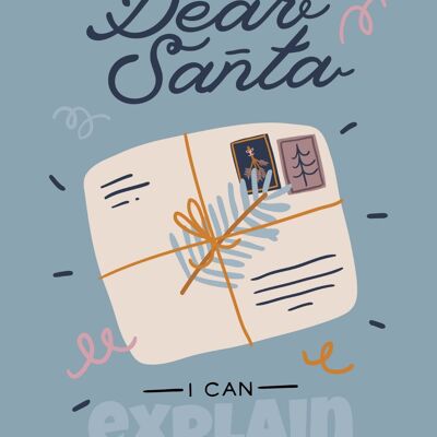 Dear santa i can explain | Kaart A6