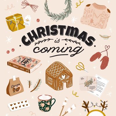 Christmas is coming | Kaart A6