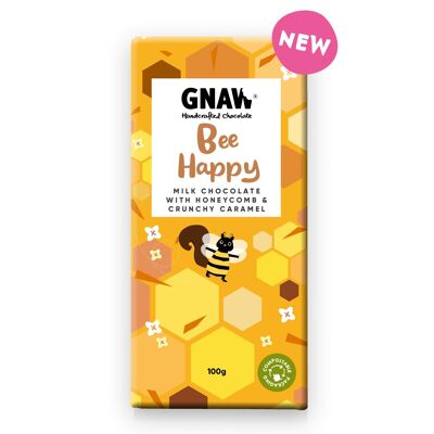 NEW Bee Happy Milk Chocolate with Honeycomb and Crunchy Caramel 🐝