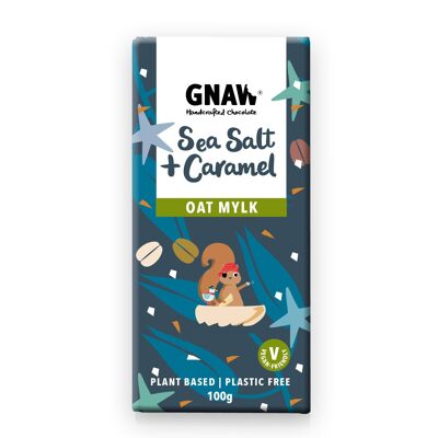 Sea Salt & Crunchy Caramel Oat Mylk Chocolate Bar • Vegan 🌱