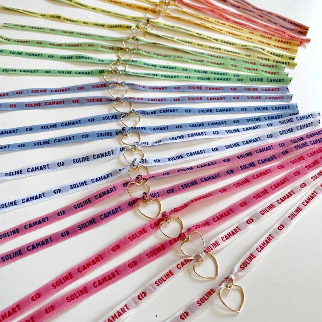 Pulsera para personalizar: Corazón dorado - 40