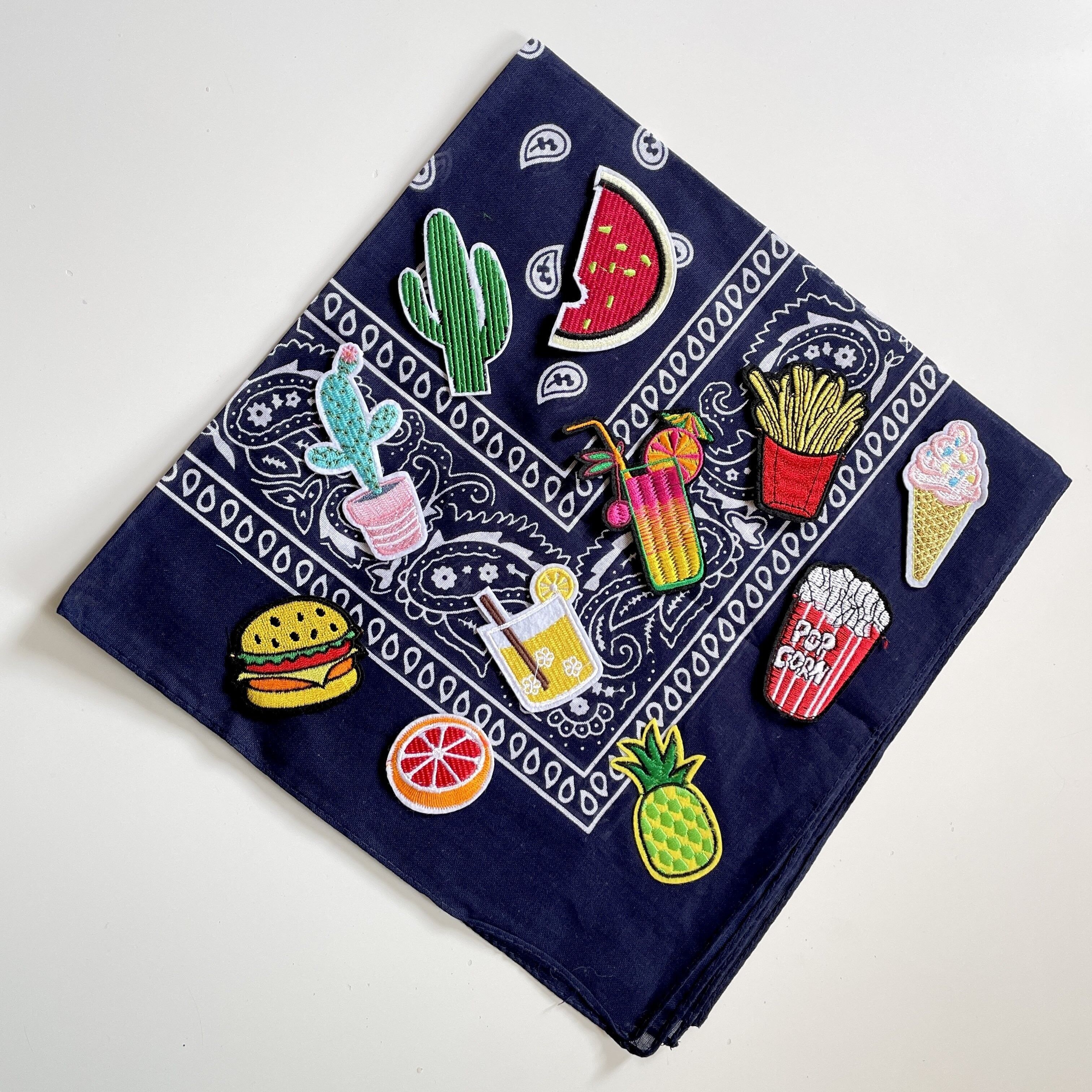 Navy Bandana und Patch