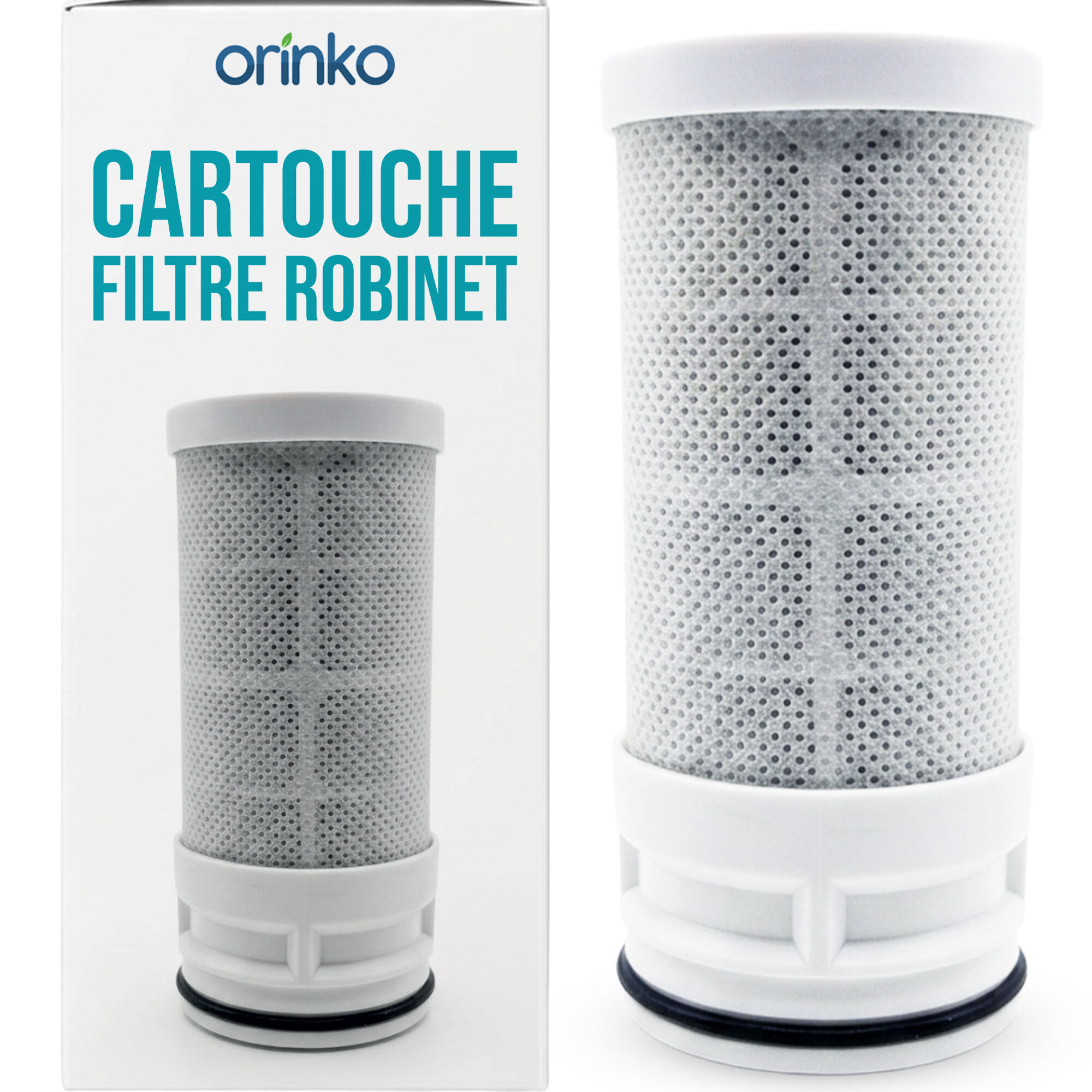 Cartouche filtre robinet Orinko, 1500L, charbon noix de coco