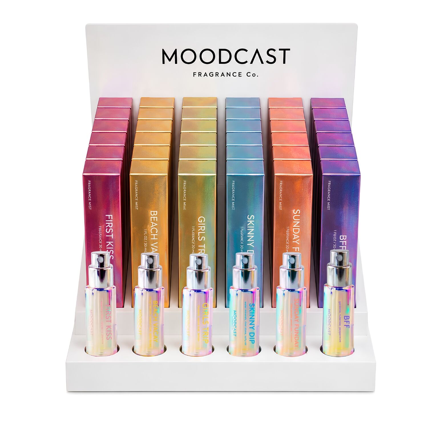 Moodcast Vibes Perfume Mist Pre-Pack with Free Display