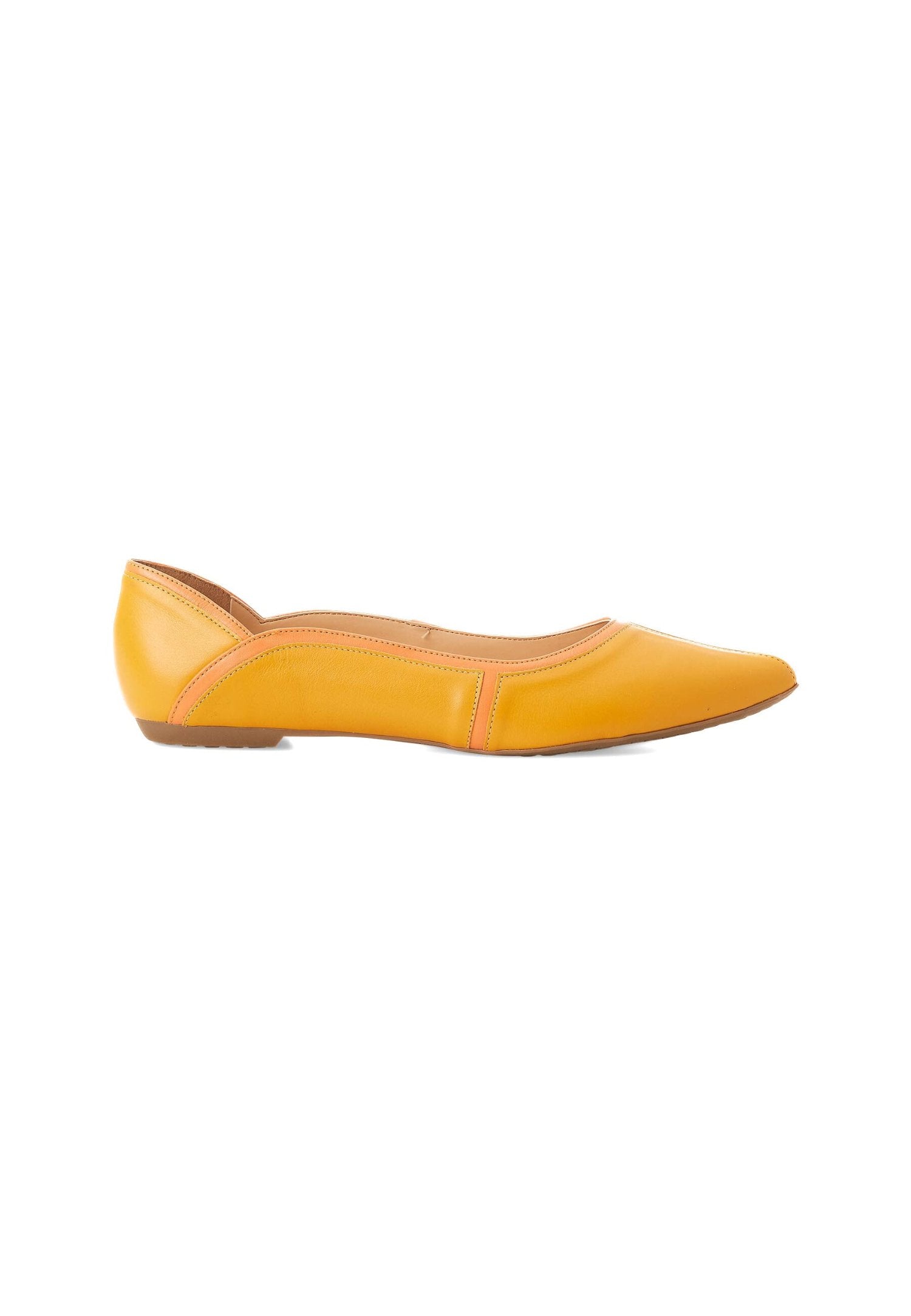 Pitanga Yellow Leather Ballerinas