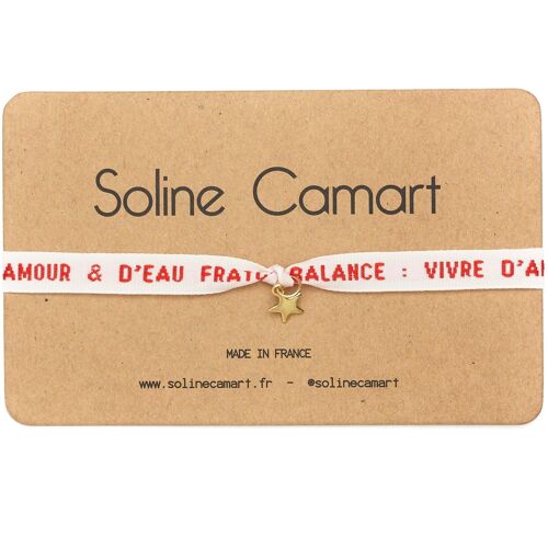 BALANCE : VIVRE D'AMOUR & D'EAU FRAÎCHE - Rouge - Étoile Dorée