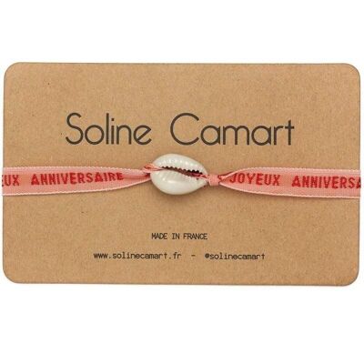 JOYEUX ANNIVERSAIRE - Orange - Coquillage