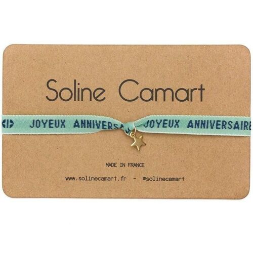 JOYEUX ANNIVERSAIRE - Vert - Étoile Dorée