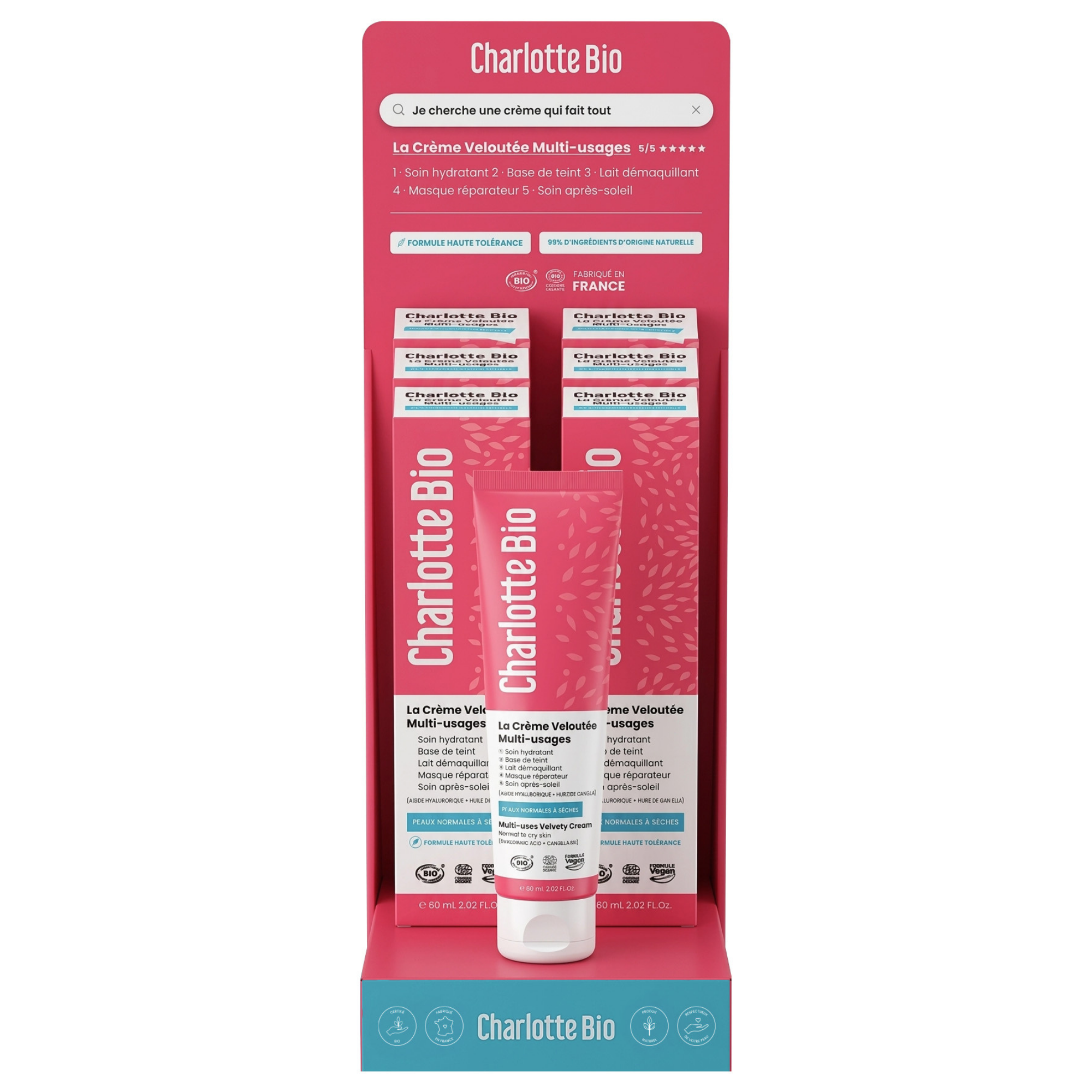 Multi-Purpose Velvety Cream Display Stand