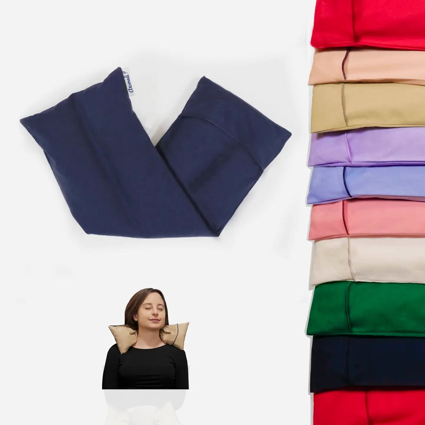 Cojín terapéutico con funda de colores lisos