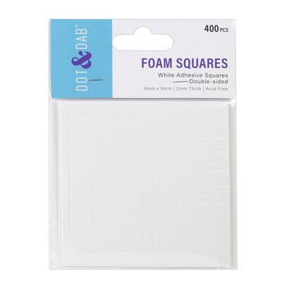 Dot & Dab Foam Squares x400 2mm white