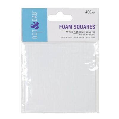 Dot & Dab Foam Squares x400 1mm white