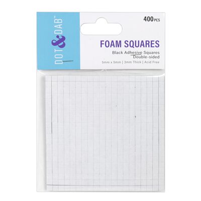 Dot & Dab Foam Squares x400 3mm black