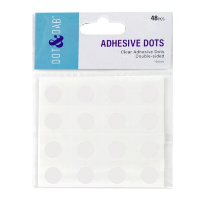 Dot & Dab Glue Dots 15mm x 15mm 48 dots