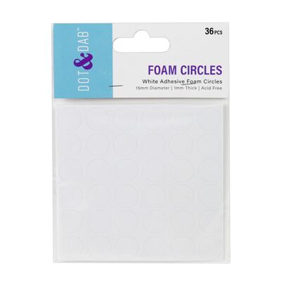 Dot & Dab Adhesive Foam Circles 1mm x 15mm diameter 36pieces