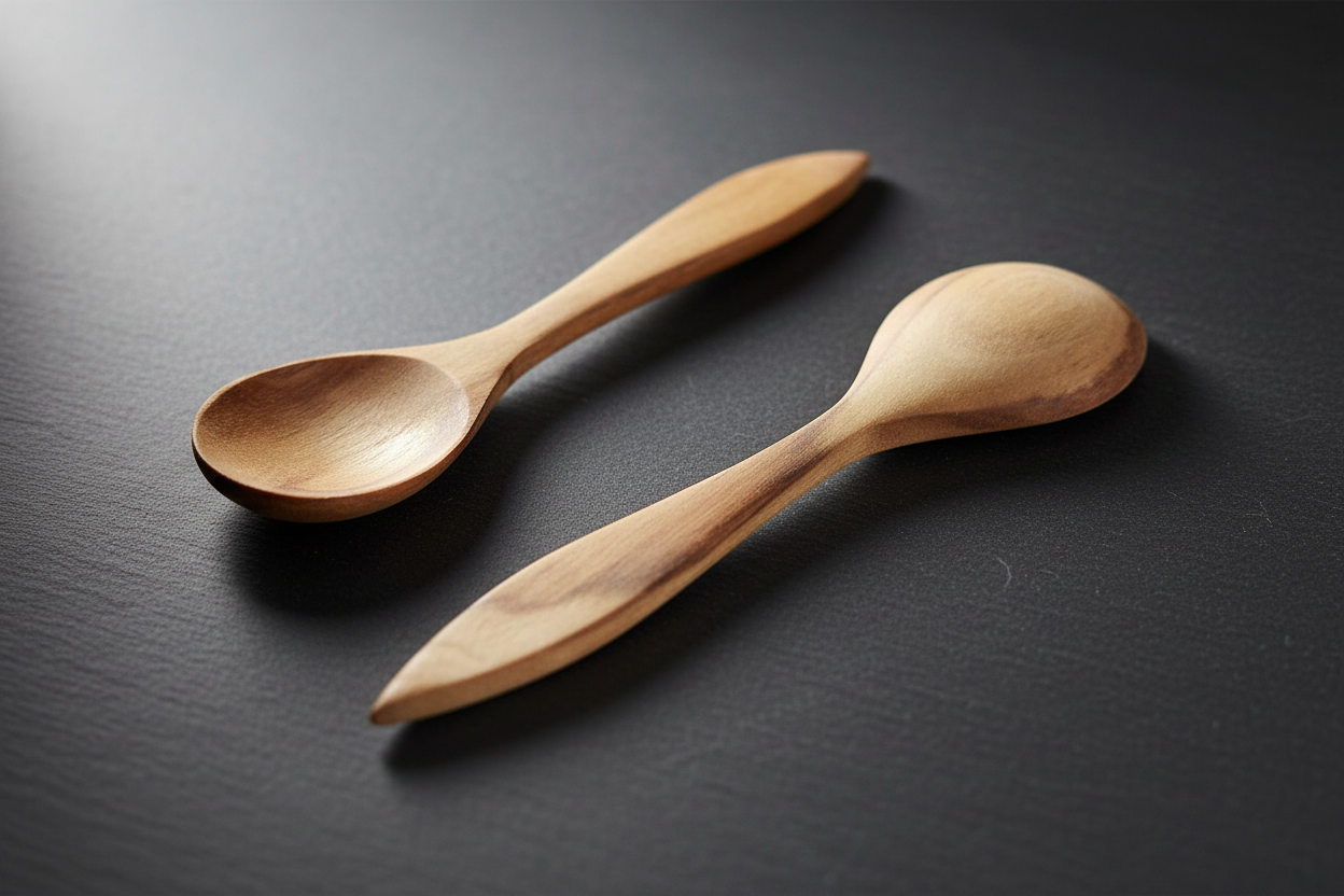 Teak wood spoon, model 2 - Balinese craftsmanship