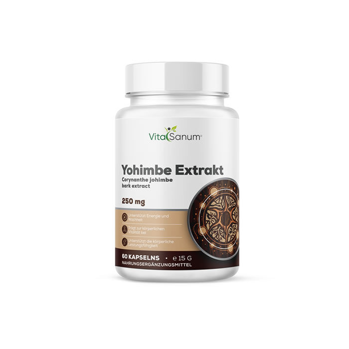 VitaSanum® - Yohimbe Extrakt (Corynanthe johimbe) 250 mg 60 Kapseln
