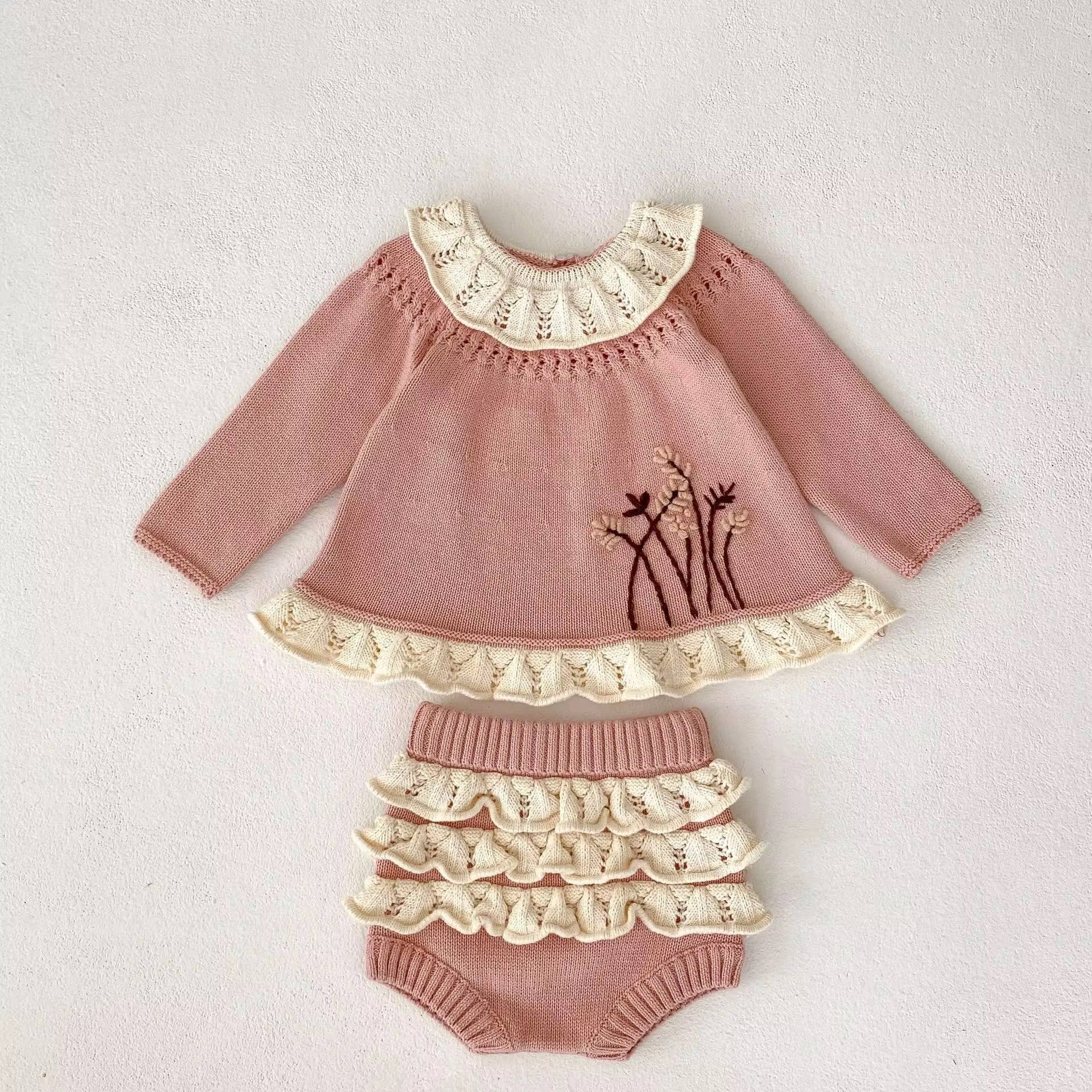 Felicity Knitted Top & Bloomers Set