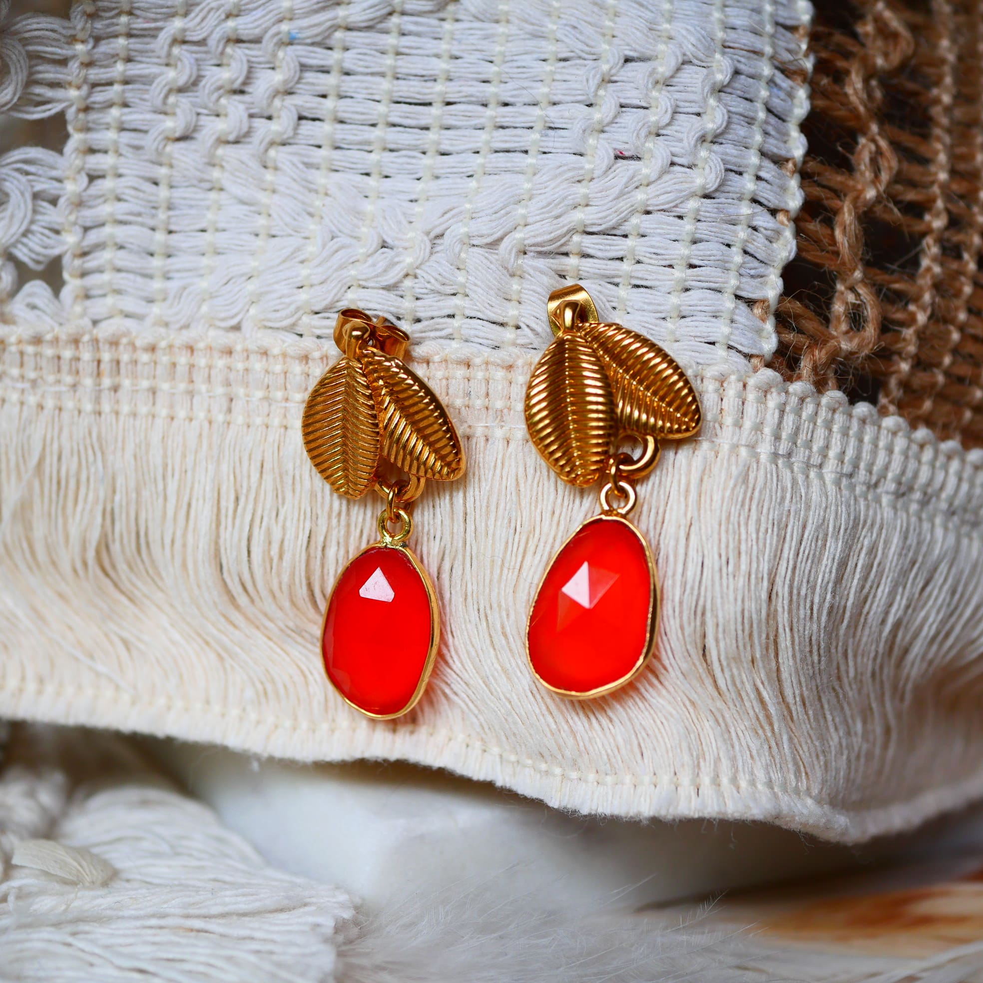 Boucles VEGA - Cornaline