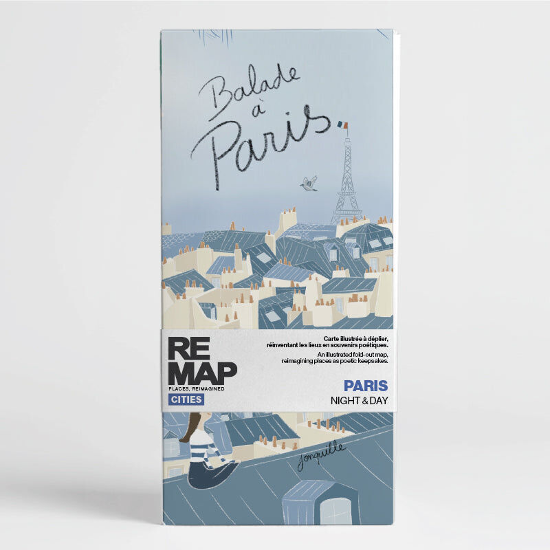 Remap Paris Night & Day — carte illustrée 50 × 70 cm