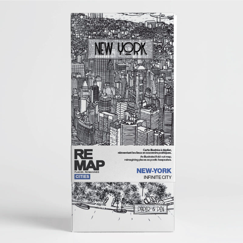 Remap New York Infinite City — carte illustrée 50 × 70 cm