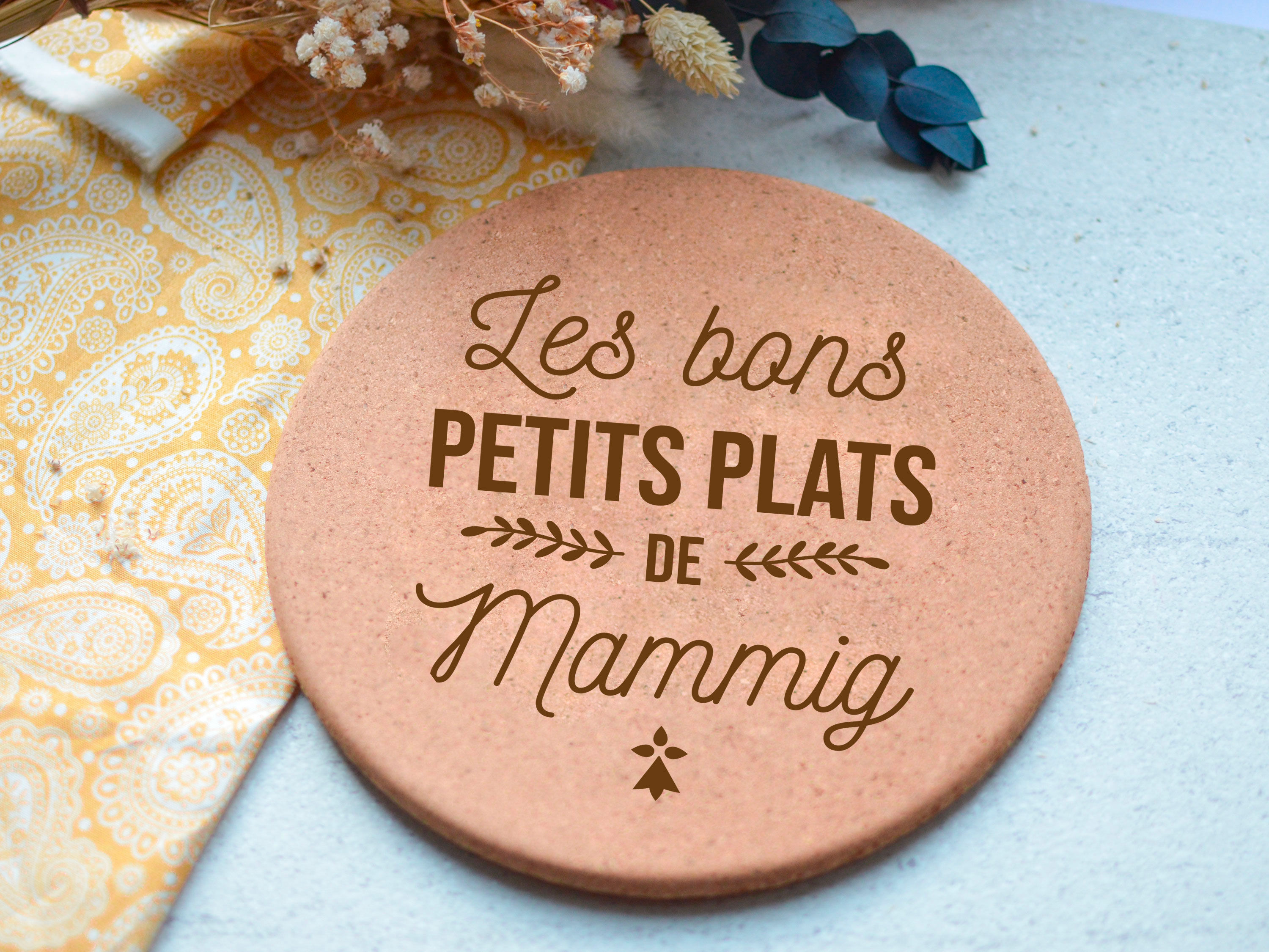 Breton trivet - Mammig's delicious dishes - Gift for a Breton grandma, Grandmother's Day - Brittany souvenir