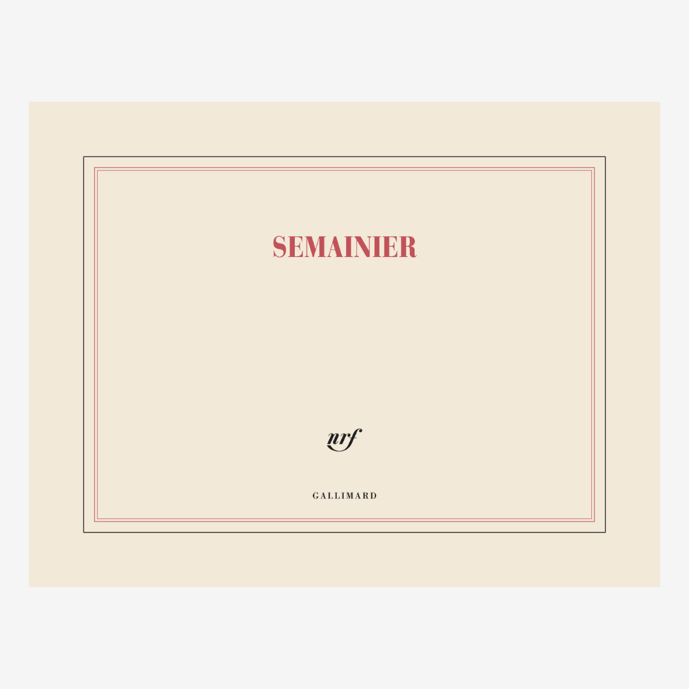 Bloc semainier planificateur
